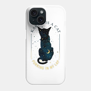 Karma Is A Cat Purring In My Lap Cat Lovers Moon Crescent Phone Case