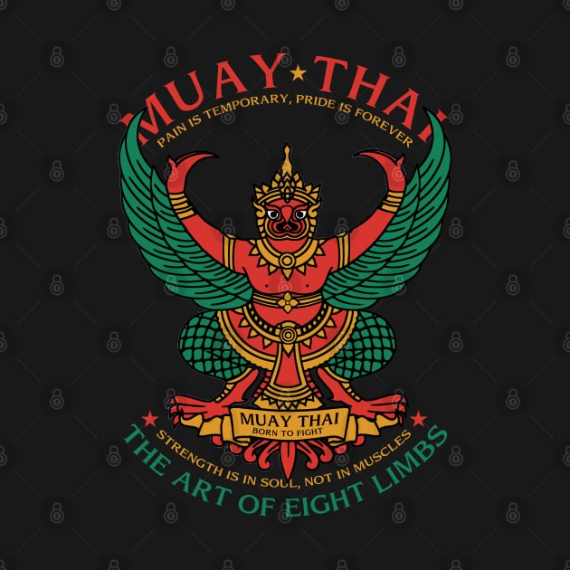 Muay Thai Sak Yant Garuda by KewaleeTee