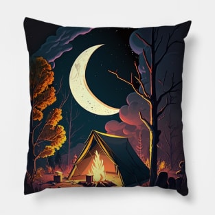 Camping Adventure in the Forest, Campfire Pillow