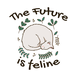 The Future Is Feline T-Shirt Design T-Shirt