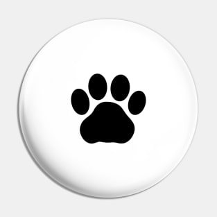 Cat paw print BLACK Pin