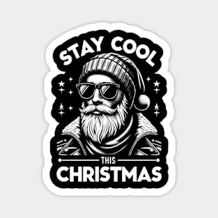 Hipster Santa Claus Magnet