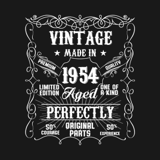 Vintage 69th Birthday Made In 1954 69 Years Old T-Shirt