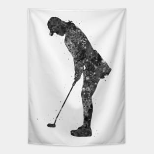 Female golfer Tapestry