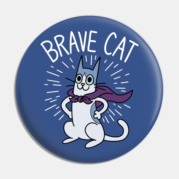 Brave Cat Pin by spacecoyote