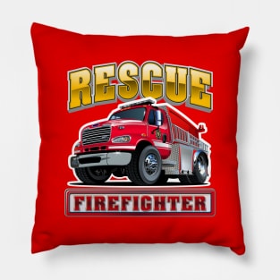 Cartoon Fire Truck Pillow