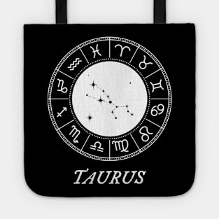 Taurus Zodiac Sign Design With Constellation Tote