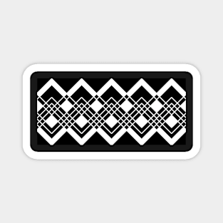 Abstract geometric pattern - black and white. Magnet