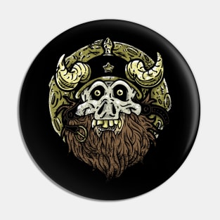 Old Skull Biker Pin