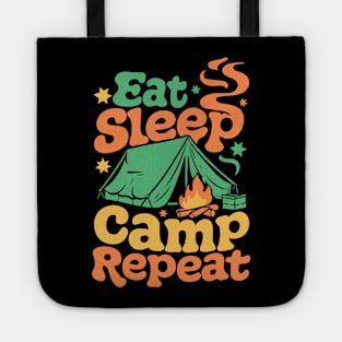 Eat Sleep Camp Repeat. Camping Tote