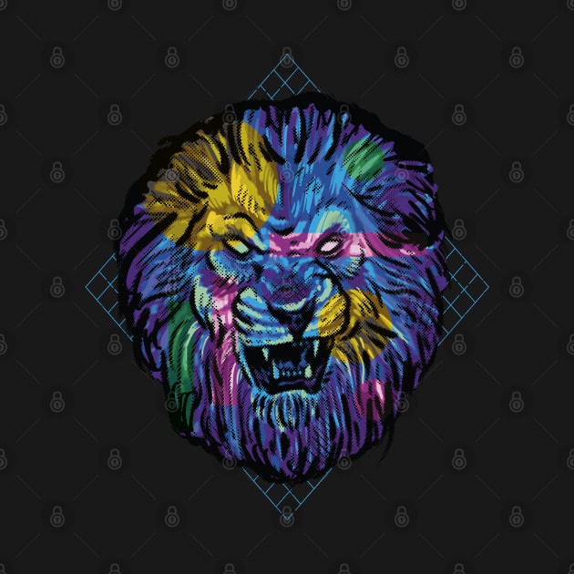 Colorful Lion King by Kali Space