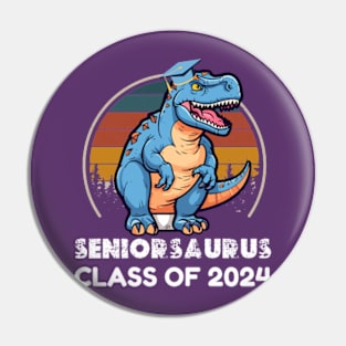 funny  senior 2024 vintage retro style class of 2024 graduation Pin