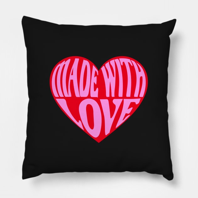 Made with love heart Pillow by beakraus