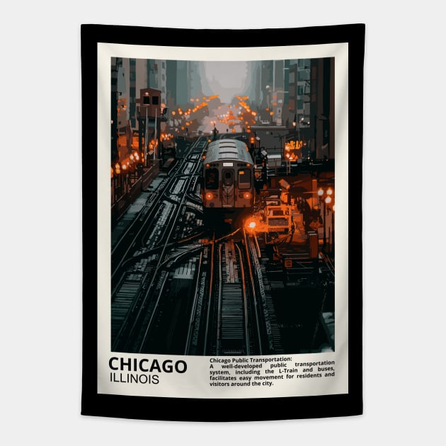 Chicago City Tapestry by Raniazo Fitriuro