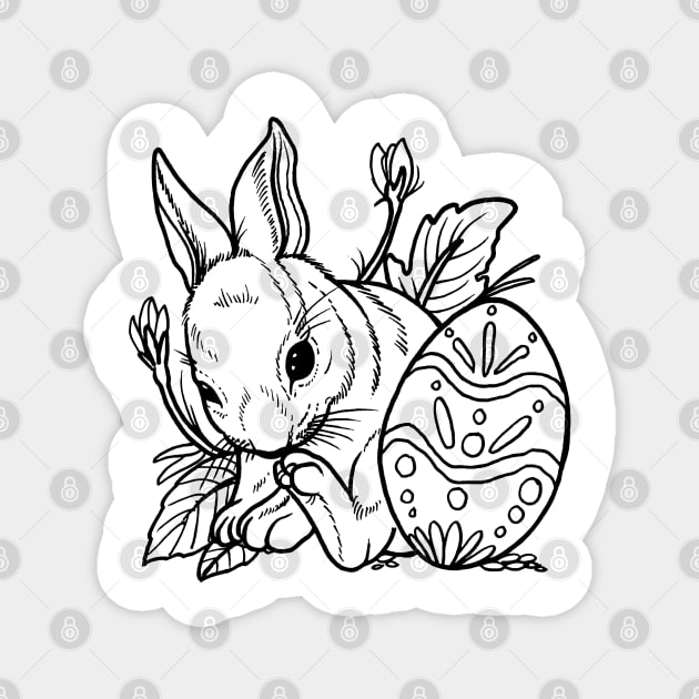 Easter Bunny Magnet by btcillustration