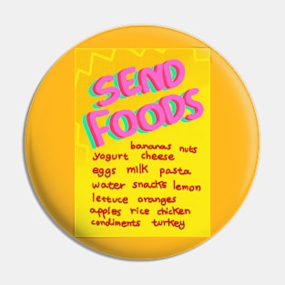 Send foods list Pin