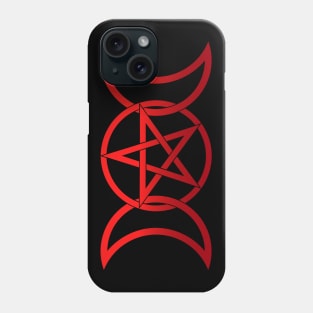 Triple Moon Goddess red ombre Phone Case