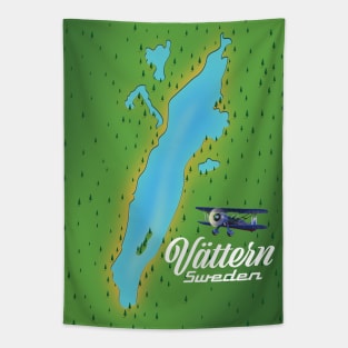 Vättern Sweden Lake map Tapestry