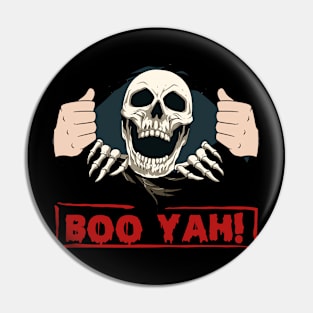 Halloween Costume Scary Skeleton Skull Face Horror Party Pin