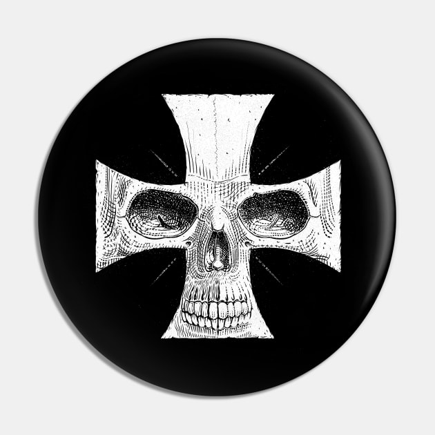 Cross Skull Pin by pakowacz