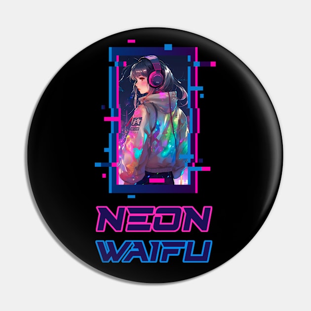 Cyber Futuristic Girl - Anime Shirt Pin by KAIGAME Art