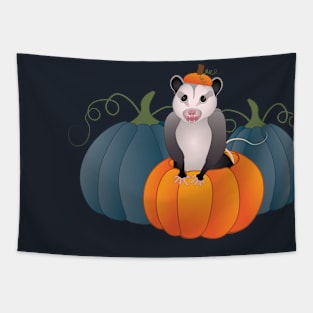 Awesome Possum In A Pumpkin Tapestry