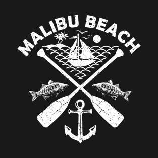 Malibu Beach, America, Boat Paddle T-Shirt