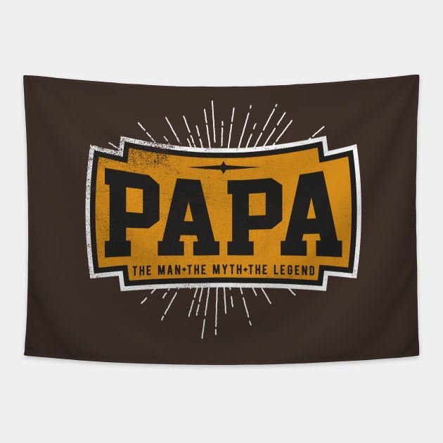 PAPA The Man The Myth The Legend Tapestry by cowyark rubbark