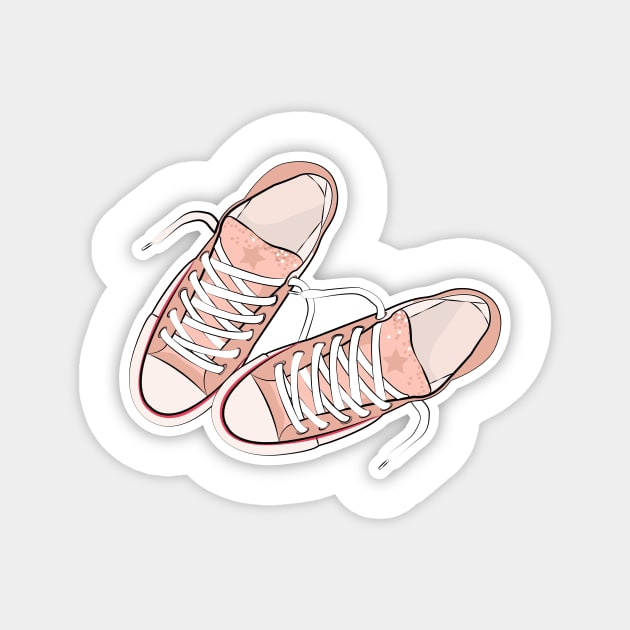 Lovely Sneakers Illustration Magnet by giantplayful