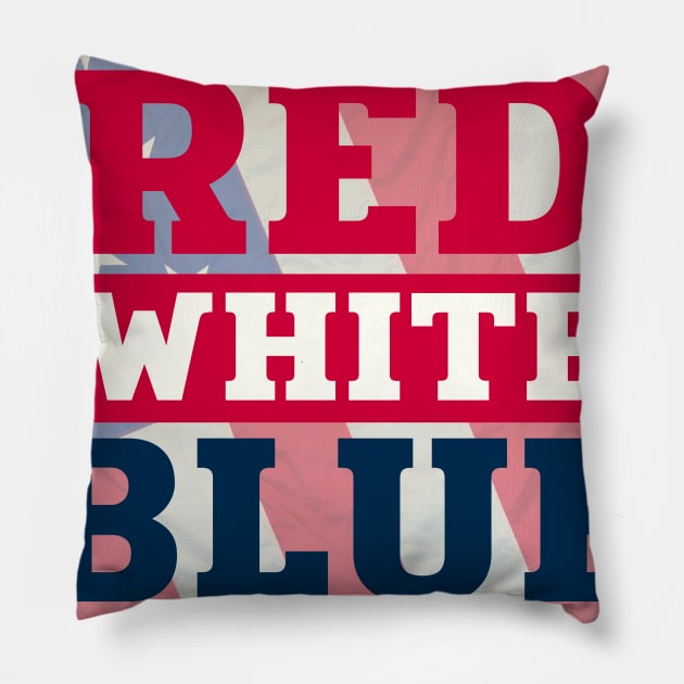 RED WHITE BLUE chemise vintage du 4 juillet, t-shirt du 4 juillet, 4 juillet usa, 4 juillet drapeau Pillow by Be Awesome one