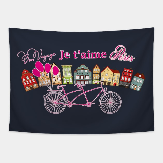 Hello Summer! Paris Tapestry by CatCoconut-Art
