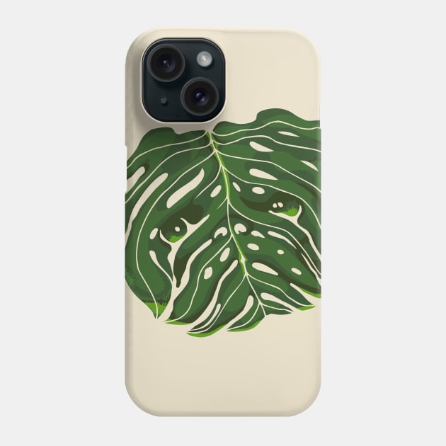 MONSTERA PUG Phone Case by huebucket