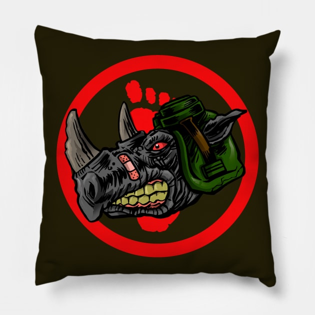 Rocksteady Pillow by mauchofett