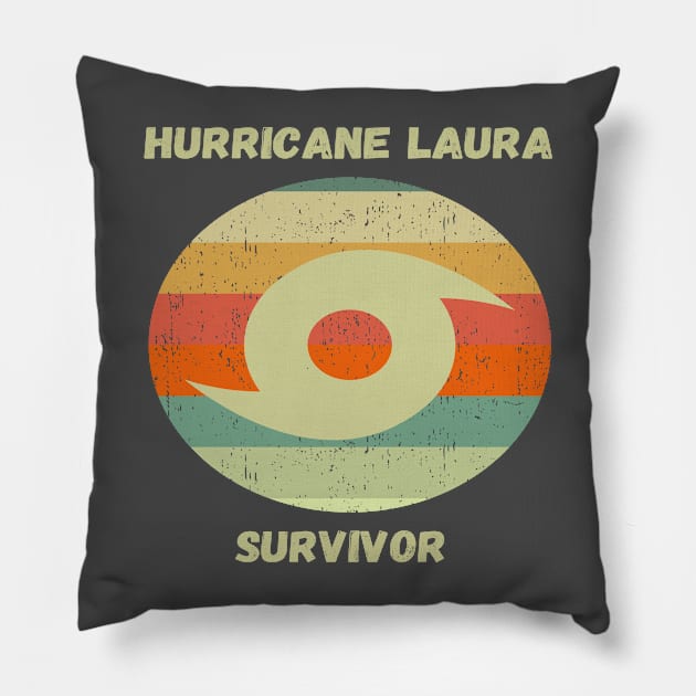 Hurricane Laura Survivor Pillow by Lone Wolf Works