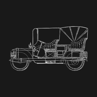 1907 Car Blueprint T-Shirt