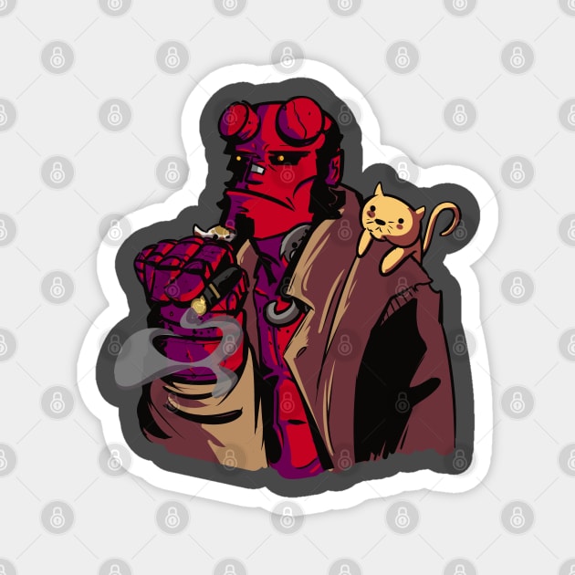 hellboy Magnet by inkpocket