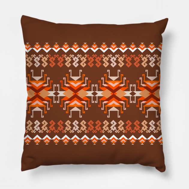 beautiful fabric pattern Pillow by noke pattern