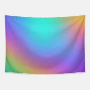 Bright Freeform Rainbow Gradient Tapestry