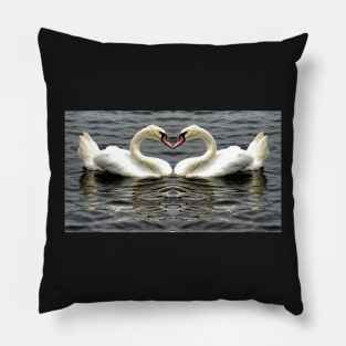 Mute Swan Heart Pillow