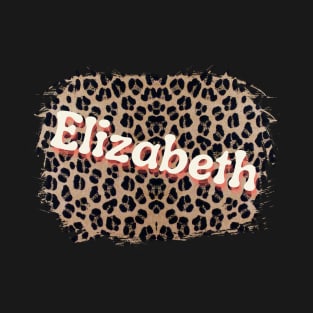 Elizabeth Name on Leopard T-Shirt