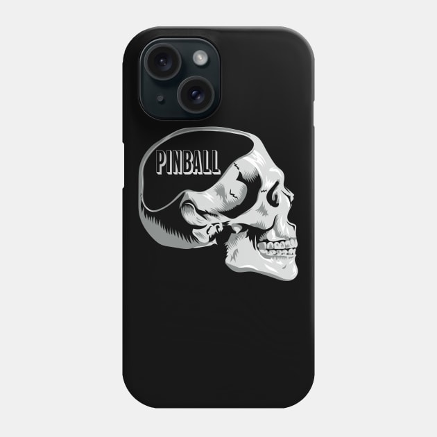 Pinball on the Mind Funny Pun Design Phone Case by Get Hopped Apparel