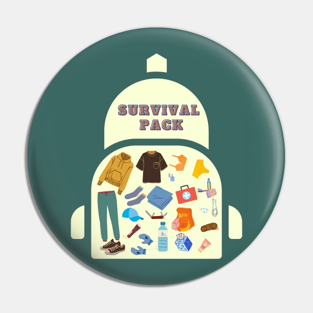 Survival backpack Pin by SkyisBright