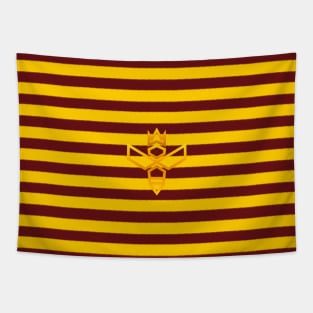 Queen Bee Brown & Yellow Striped Design Tapestry