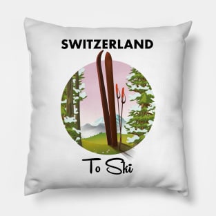 Switzerland to ski Pillow