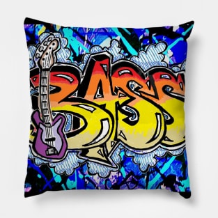 bass paint abstract Pillow