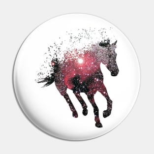 Fantasy space Horse in Galaxy Pin