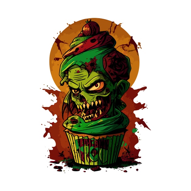 Graffiti Zombie Cupcake by rebelthreads.id