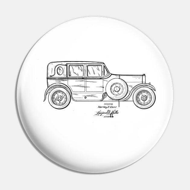 Car Vintage Patent Drawing Pin by TheYoungDesigns