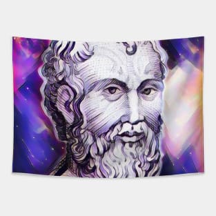 Zeno of Citium Pink Portrait | Zeno of Citium Artwork 7 Tapestry