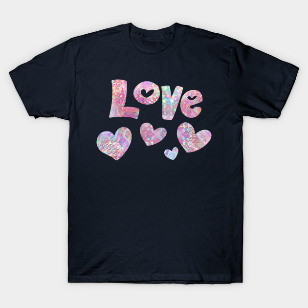 Discover Love Pink Holographic - Love - T-Shirt